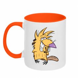 Чашка двухцветная 320ml Norbert from Angry Beavers - PrintSalon