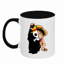 Чашка двухцветная 320ml One piece chibi Luffy - PrintSalon