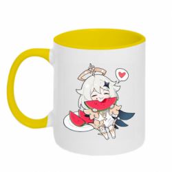 Чашка двокольорова Паймон з кавуном