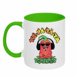 Чашка двухцветная 320ml Перец Эдисон и доллары - PrintSalon