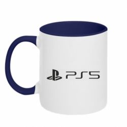 Чашка двухцветная 320ml PlayStation 5 Logo - PrintSalon