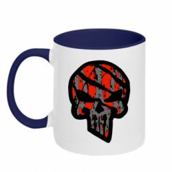 Чашка двокольорова Punisher Coat of arms of Ukraine - PrintSalon
