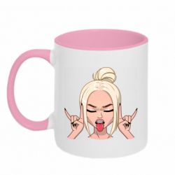 Чашка двухцветная 320ml Punk Girl - PrintSalon