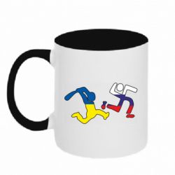 Кружка двухцветная 320ml Рашисты прочь! - PrintSalon