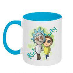 Чашка двухцветная 320ml Rick and Morty voodoo doll - PrintSalon
