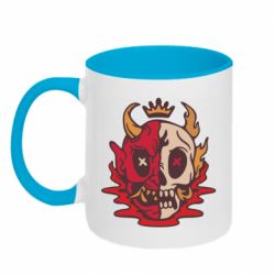 Чашка двухцветная 320ml Skull face - PrintSalon