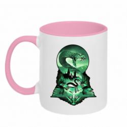 Чашка двокольорова Slytherin collage