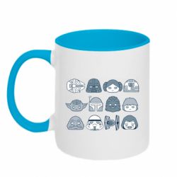 Чашка двухцветная 320ml Star wars icons - PrintSalon