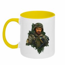 Кружка двухцветная 320ml Тарас Шевченко ВСУ - PrintSalon