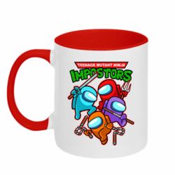 Чашка двухцветная 320ml Teenage Mutant Ninja Impostors - PrintSalon