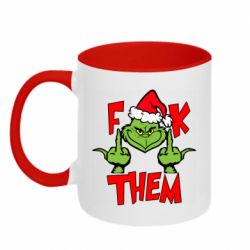 Чашка двокольорова The grinch f*ck them