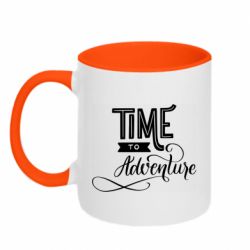 Чашка двухцветная 320ml Time to adventure - PrintSalon