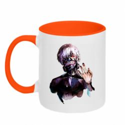 Чашка двухцветная 320ml Tokio Ghoul Kaneki - PrintSalon