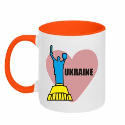 Кружка двухцветная 320ml Ukraine in heart - PrintSalon