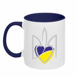 Кружка двухцветная 320ml Ukrainian heart - PrintSalon