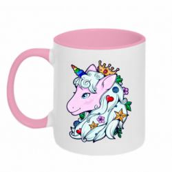 Чашка двухцветная 320ml Unicorn Princess - PrintSalon
