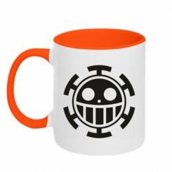 Чашка двухцветная 320ml Ван Пис флаг Трафальгара - PrintSalon