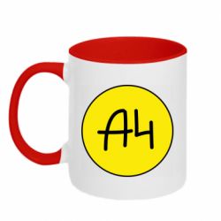 Чашка двухцветная 320ml Влад А4 Лого - PrintSalon