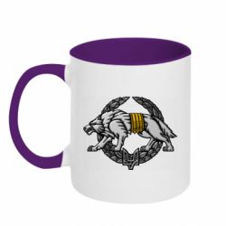 Кружка двухцветная 320ml Волк УССО - PrintSalon