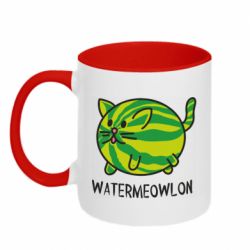 Чашка двухцветная 320ml Watermeowloon - PrintSalon