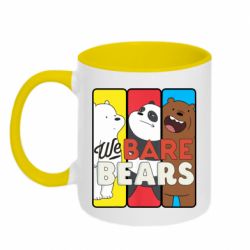 Чашка двухцветная 320ml We bare bears collage - PrintSalon