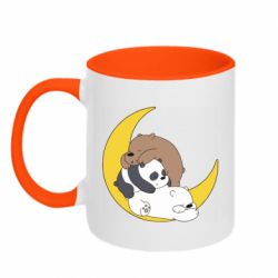 Чашка двухцветная 320ml We bare bears sleep - PrintSalon