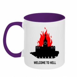 Кружка двухцветная 320ml Welcome to Hell - PrintSalon