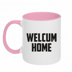 Чашка двухцветная 320ml Welcum Home - PrintSalon