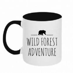 Чашка двухцветная 320ml Wild forest adventure - PrintSalon