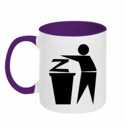 Кружка двухцветная 320ml Z is a trash - PrintSalon
