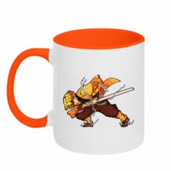 Чашка двухцветная 320ml Zenitsu Demon Slayer - PrintSalon
