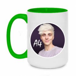 Чашка двухцветная 420ml A4 Vlad - PrintSalon