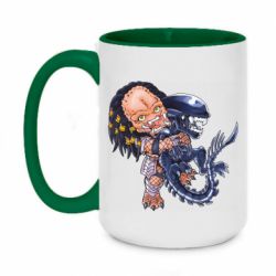Чашка двухцветная 420ml Alien vs Predator - PrintSalon