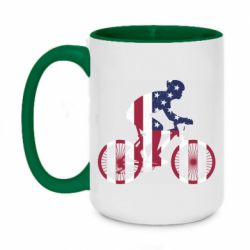 Чашка двокольорова велика American cyclist