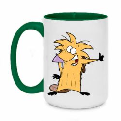 Чашка двухцветная 420ml Angry Beavers: Norbert - PrintSalon