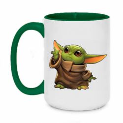 Чашка двокольорова велика Baby Yoda Force - PrintSalon