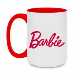 Чашка двухцветная 420ml Барби Лого - PrintSalon