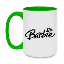 Чашка двухцветная 420ml Barbie Logo - PrintSalon
