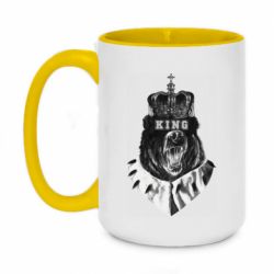 Чашка двухцветная 420ml Bear King - PrintSalon