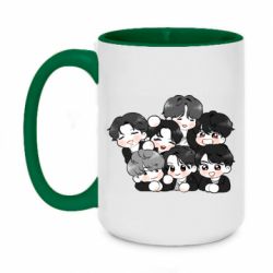 Чашка двокольорова велика BTS Cute Art - PrintSalon