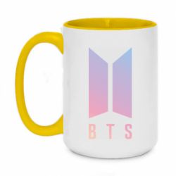 Чашка двухцветная 420ml BTS gradient logo - PrintSalon