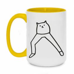 Чашка двухцветная 420ml Cat in pants - PrintSalon