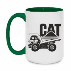 Чашка двухцветная 420ml CAT logo and truck - PrintSalon