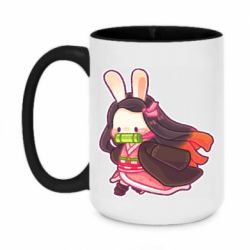 Чашка двухцветная 420ml Chibi Bunny Kamado Nezuko
