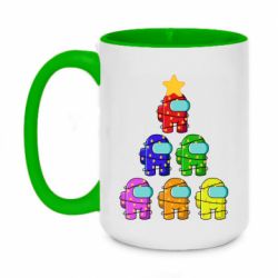 Чашка двухцветная 420ml Christmas Tree Among Us-PrintSalon Чашка двухцветная 420ml Christmas Tree Among Us