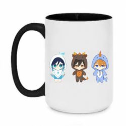 Чашка двокольорова велика Чжун, Венті і Тортик - PrintSalon