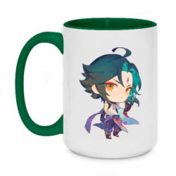 Чашка двухцветная 420ml Cute Chibi Xiao - PrintSalon