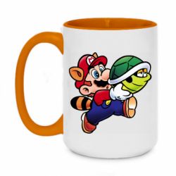 Чашка двухцветная 420ml Cute Mario with turtle - PrintSalon