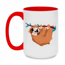 Чашка двухцветная 420ml Cute sloth - PrintSalon