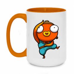 Чашка двухцветная 420ml Dancing Fishstick - PrintSalon